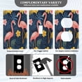 thumbnail image 3 of Yayeee Blank Wall Plate Cover 1-Gang 4.5"x2.7" Home Unused Decorative Outlet, Floral Flamingo, 3 of 7