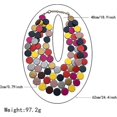 thumbnail image 2 of Collar en capas de cuentas de madera con cuentas multicolores, 2 of 3