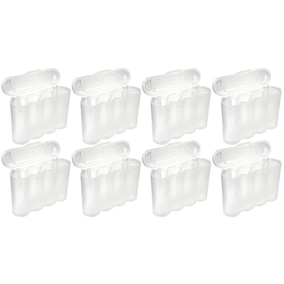 Eight (8) EBC Battery AA AAA Clear Plastic Battery Storage Case Holder Box USA Ship