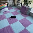 thumbnail image 2 of 10-Piece Plush Interlocking Foam Play Mat, Soft Square Puzzle Floor Tiles, 12x12in, (White), 2 of 11
