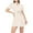 Beige, variant on Sexlip Womens Dress Puff Sleeve Button Detail Belted Waist Soft Fabric Relaxed Silhouette for Casual Outings Pink XL