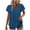 Blue, variant on BLVB Women's Short Sleeve Tunic Tops Scoop Neck Summer T Shirt for Leggings Dressy Casual Loose Boho Vacation Blouse