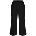 thumbnail image 4 of Casual Pants for Women Wide Leg Pants Woman Women's Casual Pants High Waist Loose Fit Comfortable Stretchy Joggers With Pockets Solid Color Tapered Ankle Sweatpants For Everyday Wear, 4 of 6