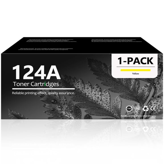 124A Yellow Toner Cartridge Compatible for 124A Q6002A Toner Cartridge for 1600 2600 Printer