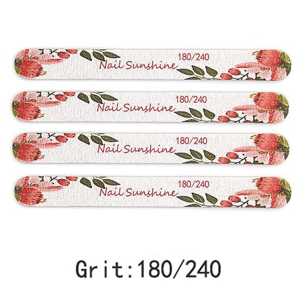 Limas de uñas de colores, papel de lija grueso de madera 80/320, pulidor de uñas, Lima lavable, juego de limas profesionales para manicura