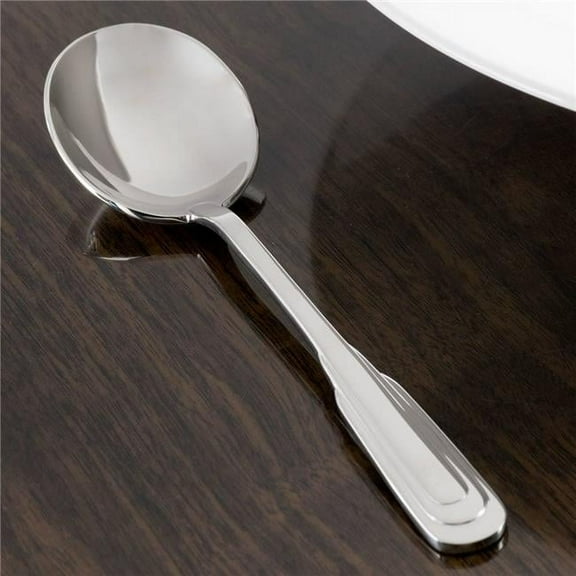 Oneida 2507SRBF 7 in. Cityscape Stainless Steel Flatware Round Bowl Soup Spoon  Silver