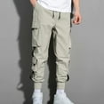 thumbnail image 5 of Chiccall Mens Casual Cargo Pants , Multi-Pockets Fashion Joggers Gym Drawstring Long Pants Streetwear,Great Birthday Christmas Gifts for Dad Boys Men,on Clearance, 5 of 5