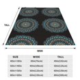 thumbnail image 3 of Honeii Mandala Print Fleece Blanket - Throw Blanket for Bed, Sofa, Couch, Camping, and Travel , Microplush Ultra Soft Warm Blanket-80"x60", 3 of 7