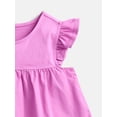 thumbnail image 2 of Wonder Nation Girls Peplum Hem Cotton Top with Flutter Sleeves, Sizes 4-18, 2 of 3