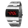 thumbnail image 1 of Reloj resistente al agua semana novedad aleación para luz roja plateada SM SunniMix Reloj deportivo digital, 1 of 7