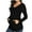 B_ Black, variant on Women's Maternity Nursing Tops Solid Crew Neck Long Sleeve Tunic Blouse Casual Loose Fit Comfy Breastfeeding Blouse Blue 4