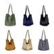 thumbnail image 4 of Minnieouse Bolso de lona versátil, adecuado para cualquier ocasión, bolso de compras, bolso de hombro, bolso de lona Bolsas de mensajero y de hombro Marrón, 4 of 6