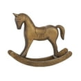 thumbnail image 2 of deevoka Rocking Horse Statue Artistic Decorative Figurine for Gift Tabletop TV Stand Bronze, 2 of 9