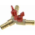 thumbnail image 1 of 10mm Hose Fitting Y-Type 3 Way Brass Pipe Joint Connector Adapter Compatible for Air Water Gas, 1 of 2