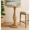 thumbnail image 5 of Pemberly Row Solid Mango Wood Pedestal Bar Table in Natural Finish, 5 of 5