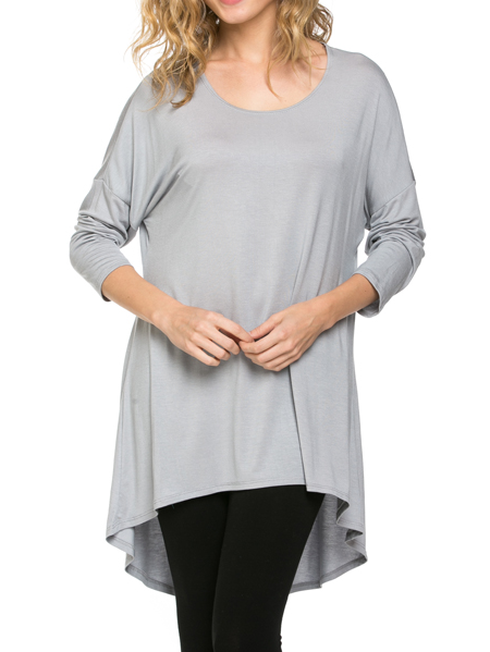 Made in USA MBJ Womens Oversized High Low Tunic