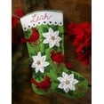 thumbnail image 2 of Bucilla Felt Applique 18" Christmas Stocking Kit, Blossoms and Birds, 2 of 6