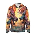 thumbnail image 1 of Fotbe Colorful Wave Dragon Head Chaqueta con Protección Solar UPF 50+ para Hombre y Mujer, Camisa con Capucha y Bolsillos-XX-Large, 1 of 7