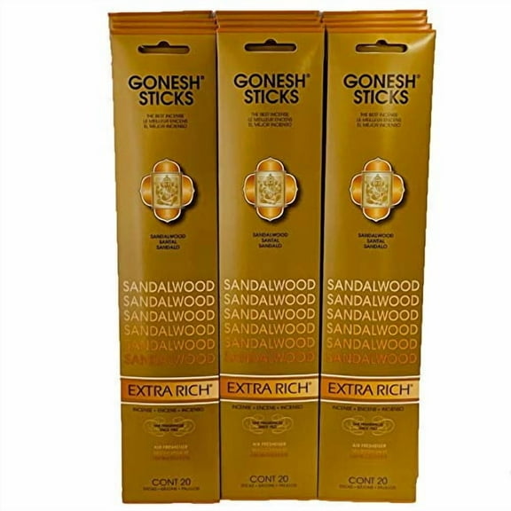 Gonesh Incense Sticks Extra Rich Collection - Sandalwood (240Sticks)