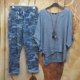 thumbnail image 2 of Conjunto de tops y pantalones de manga corta con cuello redondo y estampado para mujer Wmkox8yi  bvn1603, 2 of 8