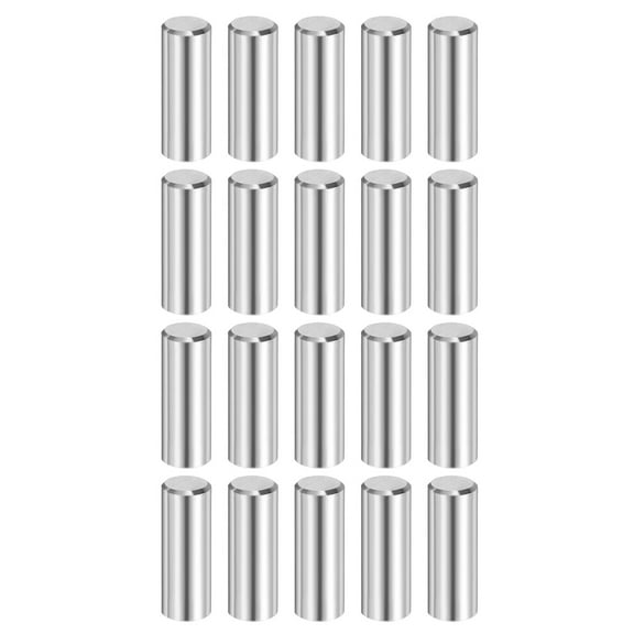 20 Pack 8 mm x 20 mm Dowel Pins, 316L Stainless Steel Cylindrical Dowel Pins Shelf Support Peg Pin Rod Fasten Elements Metal Shelf Pegs Silver Tone