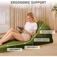 thumbnail image 4 of Pipleo 3-in-1 Folding Sofa Bed, Convertible Floor Lounger & Chair with Back Support, Portable Handle, Comfy Couch for Small Apartment Living Room Bedroom, 4 of 7