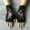 Black, variant on Fuzzy Mittens for Women Women Knitted Gloves, Autumn Winter Warm Gloves, Embroidered Knit Fingerless Stretchy Mitten Warm Gloves Women Dark Gray One Size