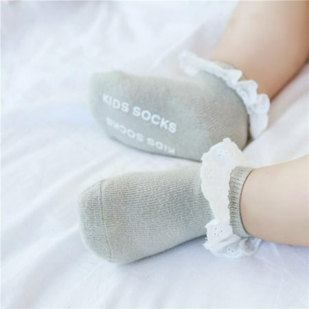 

Clearance!3 Pairs Non Slip Toddler Ankle Socks with Grips Low Cut Socks for Baby Girls Boys