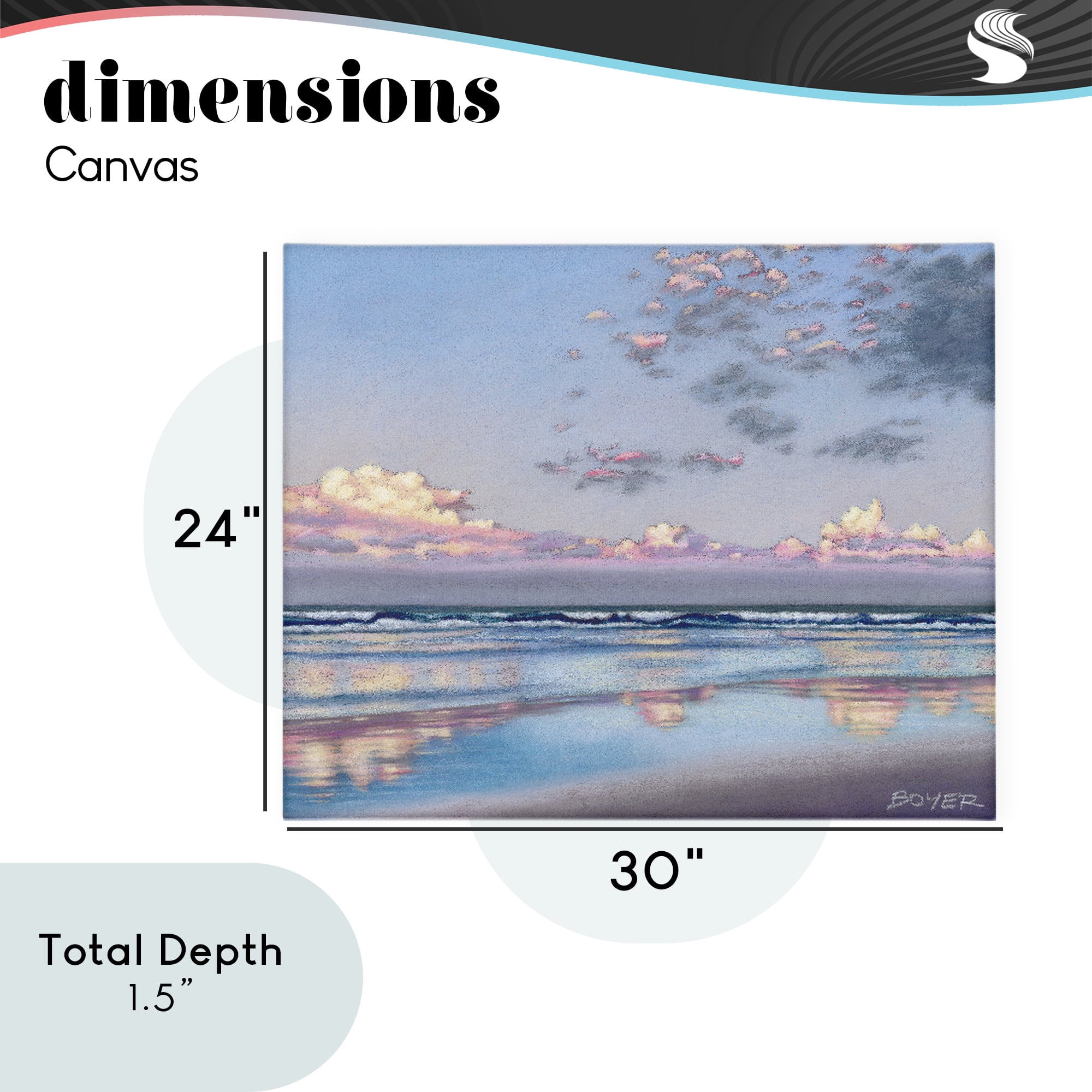 Stupell Industries Nature's Poetry Seascape Canvas Wall Art, design by Susy Boyer