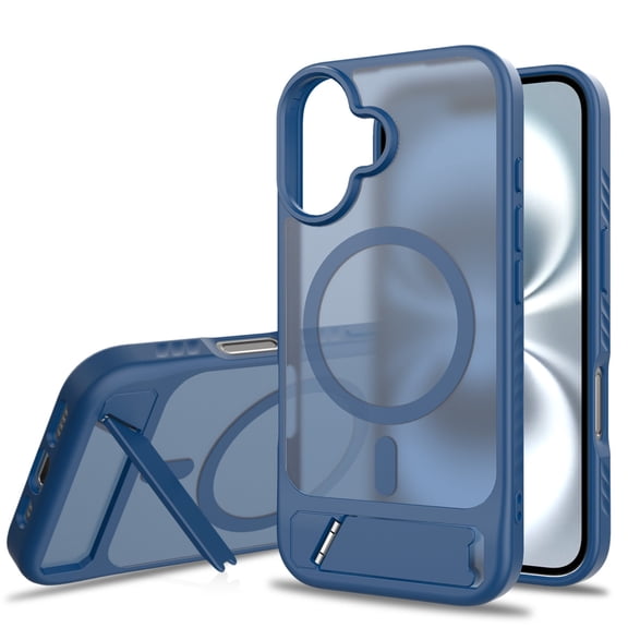 Magnetic for iPhone 16 Case with Kickstand, Compatible with MagSafe, Fit Military Grade Drop Protection Shockproof Anti-Fingerprint Phone Case for iPhone 16 .