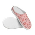 thumbnail image 3 of KLL Cute Pink Squirrel Pattern Adult Unisex Cozy Slippers,Fuzzy Slip-on Slippers TPR Sole Slippers Comfort Plush Home Footwear for Indoor & Outdoor-46/47, 3 of 7