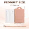 thumbnail image 2 of Uxcell Luggage Tags, PU Leather Travel Luggage Tags Identifier Suitcase Labels for Baggage Privacy Protection Accessories Ship Pink, 2 of 6