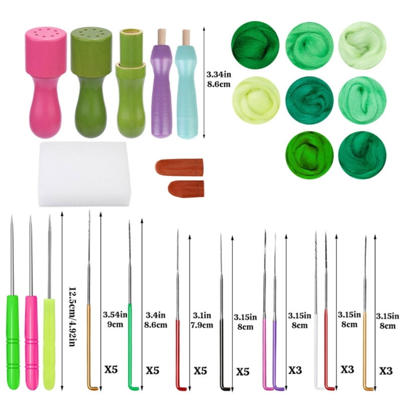 Zecic Needle Felting Starter Kits Craft Supplies Needle Felting Set with Felting Tool