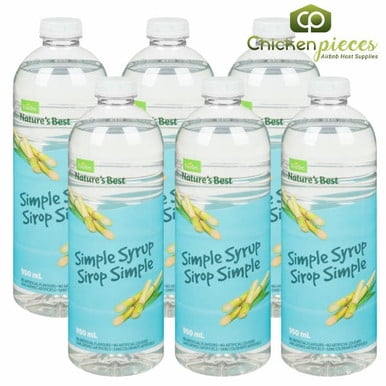 Fairlee Simple Syrup Beverage Sweetener, Professional Liquid Sugar for Cocktails and Coffee, 950ml (32.12 oz), 6/Case