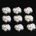 thumbnail image 4 of 10X FLOR Botón de de imitación Perla Decoración de Accesorio de lazo de de bricolaje , 1,7 x 2,2 cm 1.7 x 2.2cm Gloria Adornos cristalinos, 4 of 9