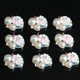 thumbnail image 4 of 10X FLOR Botón de de imitación Perla Decoración de Accesorio de lazo de de bricolaje , 1,7 x 2,2 cm 1.7 x 2.2cm Gloria Adornos cristalinos, 4 of 9