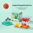 thumbnail image 2 of Herb Garden Tea - Orange & Grapefruit Herb Tea - 5gx20bags + 100g Crystal Sugar Can - Fruit Tea Tasty Good Beverage - Perfect Gift - Immune Support and Relaxation Sleep Herbal Tea, 2 of 11