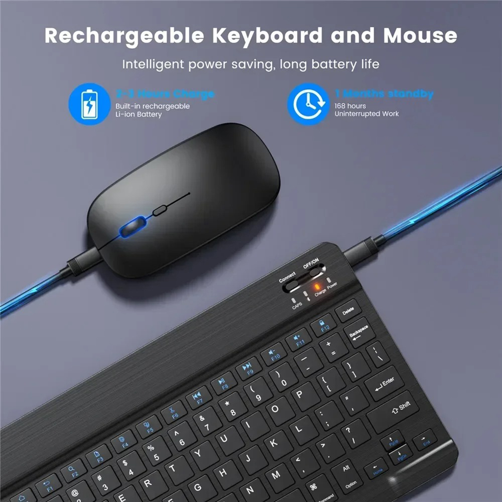 Mini Bluetooth Wireless Keyboard and Mouse Set English Keypad For iPAD IOS Android Windows Tablet 