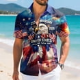 thumbnail image 4 of mgoYE Men's American Flag Patriotic Button Shirt,250 USA Shirt 4th of July Short Sleeve Tshirts Shirts for Men(Dark Blue,6XL), 4 of 6