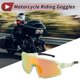 thumbnail image 2 of 1 juego de gafas de motocicleta PC Tri-Acetato de Celulosa UV400 gafas de sol para deportes al aire libre para motocross, bicicleta de tierra, ATV, lente roja, marco verde claro y negro, 2 of 6