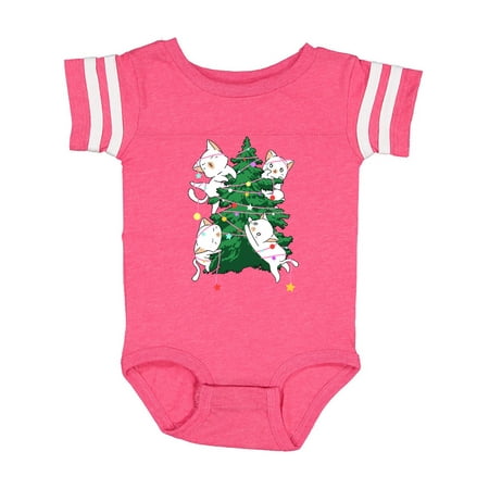 

Inktastic Kawaii Cats Christmas Tree Gift Baby Boy or Baby Girl Bodysuit