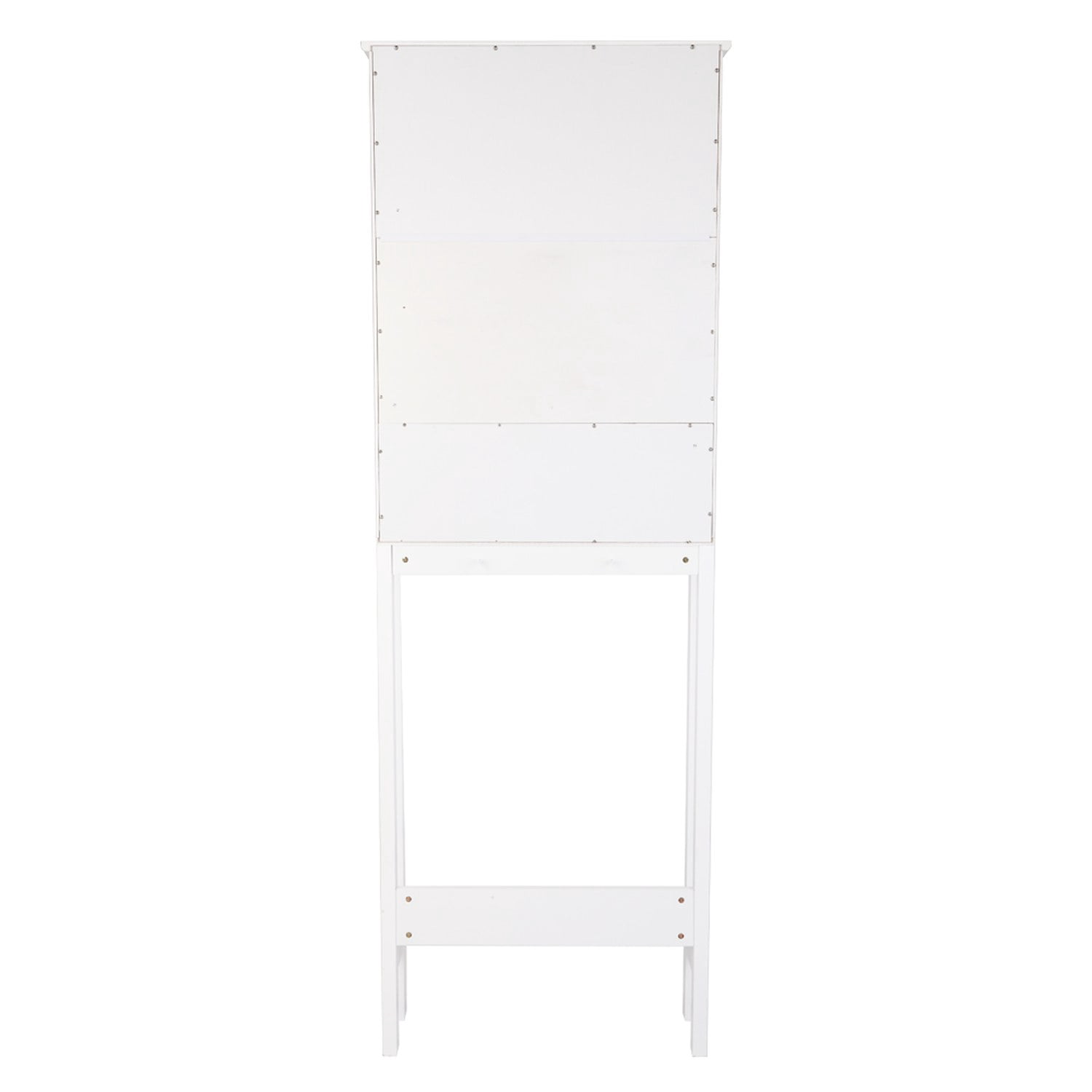 2-Door 3-Shelf Bathroom Toilet Cabinet, White, 23.63 x 7.88 x 68.19 in