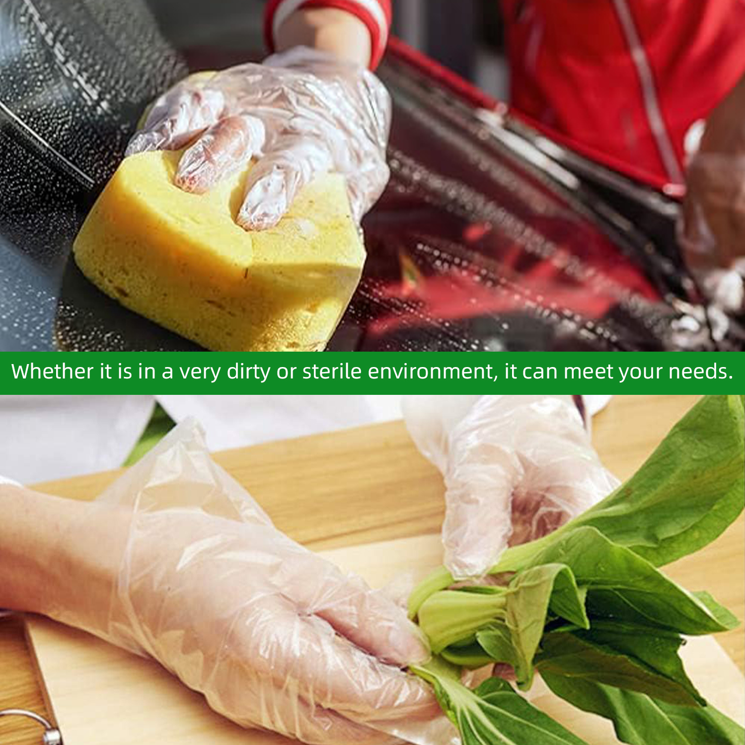 600Pcs Food Prep Gloves Disposable, Clear Plastic Gloves Food Grade Waterproof, Oil-Resistant, Ambidextrous, Safe for Kitchen Cooking, Food Handling(S Size)