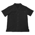 thumbnail image 5 of ZCFZJW Mens Cotton Linen Shirt Lightweight Casual Button Down Short Sleeve Shirts Summer Cuban Vacation Beach Shirts with Pocket Black XXL, 5 of 10