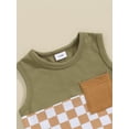 thumbnail image 5 of vera natura Baby Boys Shorts Set, Sleeveless Tank Top with Elastic Waist Shorts Plaid Summer Outfit, 5 of 8