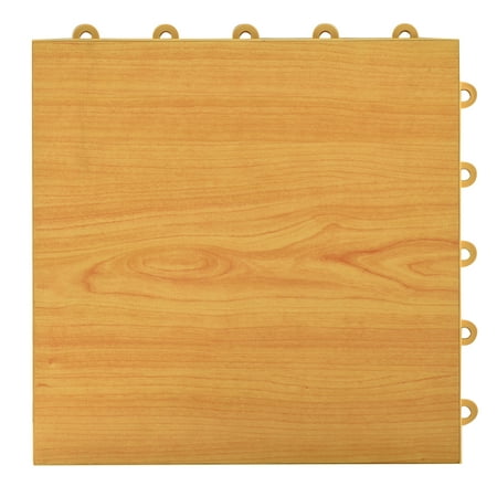 Greatmats Click Basement Vinyl and Plastic Floor Tile Maple 24