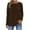 Brown, variant on Diufon Women's Long Sleeve Tops Fall Winter Loose Basic Casual Top Solid Color Soft Round Neck Blouse