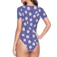 thumbnail image 4 of Naloa Daisies Flowers Women's Short-Sleeved Onesie, One-Piece Swimsuit for Parties, dates, clubs - X-Large, 4 of 9