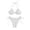 D39/White, variant on Afdoent Women's Bikini Sets Women Swimwear Bikinis Solid Swimsuit Ladies Halter Two Piece Swimwears Tankinis Set Beach Swimwear
