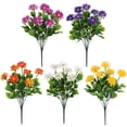 thumbnail image 4 of Artificial Flowers 1 Bundles Artificial Daisies Flowers Cemetery Flower Plastic Memorial Bouquet for Hanging Window Box Home Table Centerpieces Decor, A Bouquet of Flowers, 4 of 8